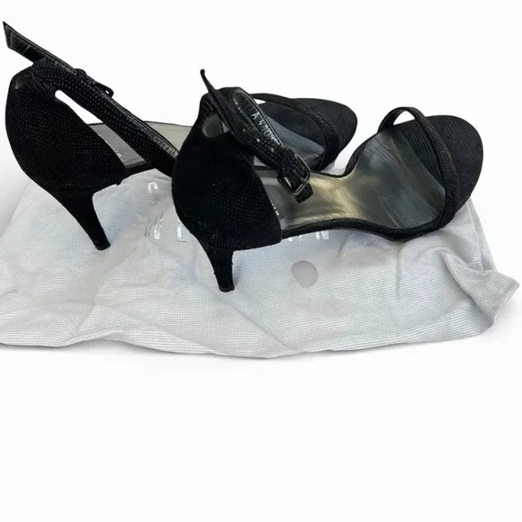 STUART WEITZMAN Goosebump Ankle Black 75 Nudist Dress Sandals Heels | Sz 8 - Picture 8 of 14